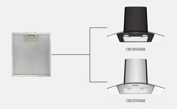CIARRA Filtre à Graisse en Aluminium AL230259-OW pour Hotte Aspirante CBCS9506B-OW / CBCB9506B-OW